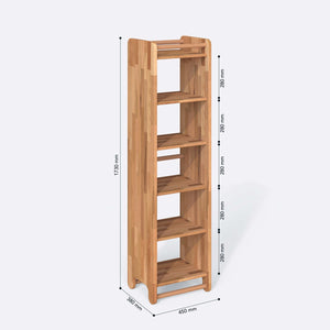 Lev Kitaplık 45 x 38 cm ölçülendirilmiş teknik görünümü, milimetre cinsinden genişlik, derinlik ve yükseklik