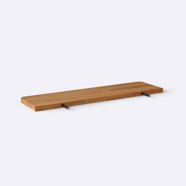 Sır Raf 80 x 22 cm, %100 masif kayın, doğal ahşap dokusu, beyaz zeminde önden stüdyo çekimi