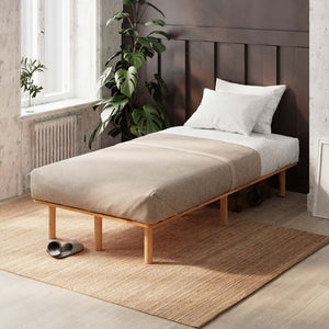 Beorn Tek Kişilik Karyola 100 x 200 cm, %100 masif kayın, ev ortamında kullanım görünümü