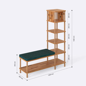 Imra Vestiyer ölçülendirilmiş teknik görünümü, petrol keten döşeme, milimetre cinsinden ölçüler