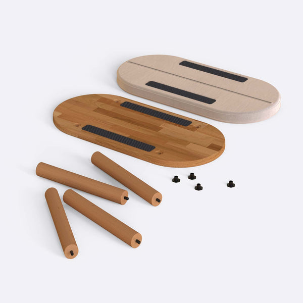 Shiv Bench 80 x 38 cm, ekru kadife döşeme, masif kayın gövde, düz beyaz zeminde önden stüdyo çekimi