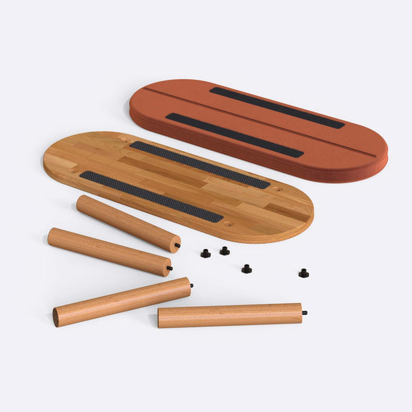 Shiv Bench 100 x 38 cm, somon kadife döşeme, masif kayın gövde, beyaz zeminde önden stüdyo çekimi
