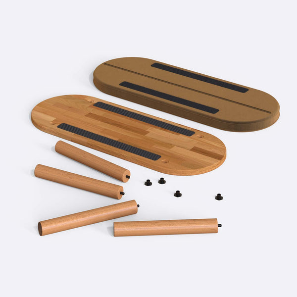 Shiv Bench 100 x 38 cm, vizon kadife döşeme, masif kayın gövde, beyaz zeminde önden stüdyo çekimi
