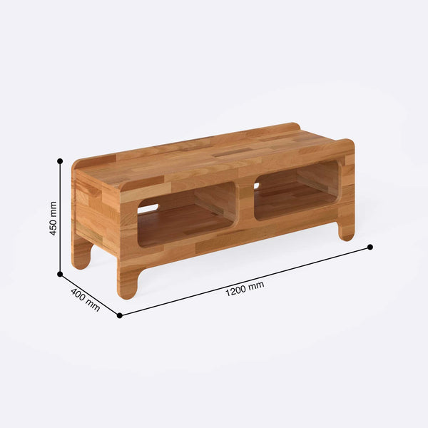Yvon TV Ünitesi 120 x 40 cm ölçülendirilmiş teknik görünümü, milimetre cinsinden genişlik, derinlik ve yükseklik