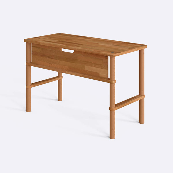 Dem Çalışma Masası 120 x 58 cm, %100 masif kayın, beyaz zeminde önden stüdyo çekimi