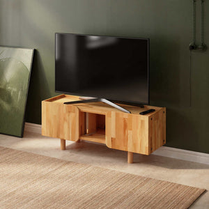 Ledal TV Ünitesi 120 x 40 cm, %100 masif kayın, doğal ahşap dokusu, ev ortamında kullanım görünümü