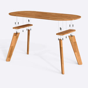 Yase Yemek Masası 190 x 90 cm, parçalarına ayrılmış montaj şeması, vida ve bağlantı elemanları