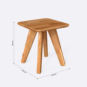 Han Kare Sehpa 44 x 44 cm ölçülendirilmiş teknik görünümü, milimetre cinsinden genişlik ve yükseklik