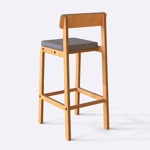 Rida Bar Tabure, Keten Gri kumaş, detay görünüm 2A