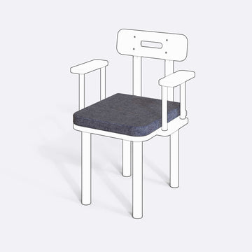 Basic ve Classic Sandalye Kılıfı (Süngerli), kumaş kılıf, ürün çizimi üzerinde renk ve doku gösterimi