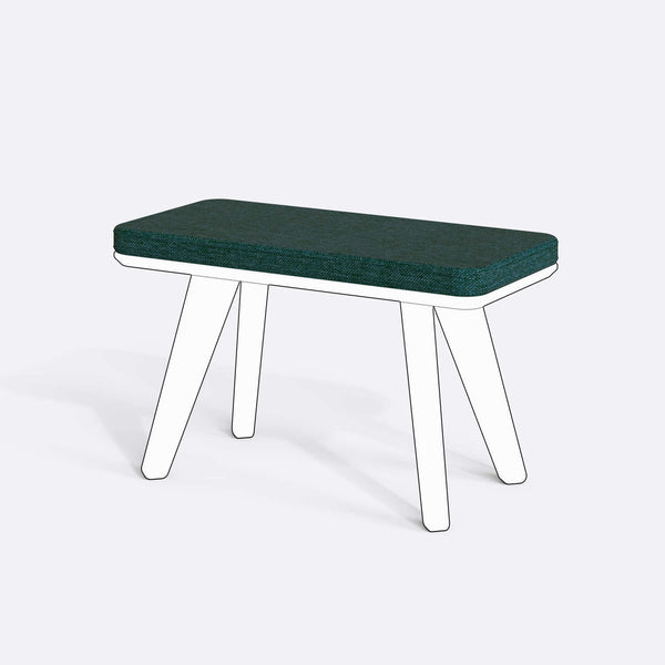 Han, Dorrin, Waljan, Gerel ve Kyran Bench Kılıfı - 80 x 38 (Süngersiz), Keten Petrol kumaş kılıf, ürün çizimi üzerinde renk ve doku gösterimi
