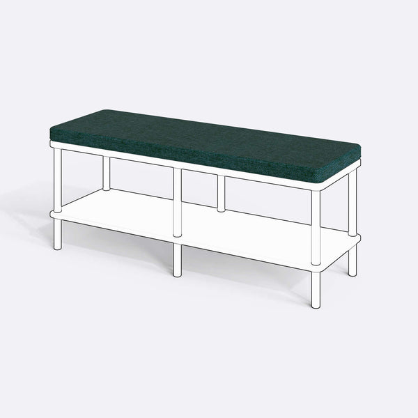Han, Dorrin, Waljan, Gerel ve Kyran Bench Kılıfı - 120 x 38 (Süngersiz), Keten Petrol kumaş kılıf, ürün çizimi üzerinde renk ve doku gösterimi