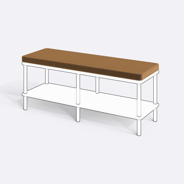Han, Dorrin, Waljan, Gerel ve Kyran Bench Kılıfı - 120 x 38 (Süngersiz), Kadife Vizon kumaş kılıf, ürün çizimi üzerinde renk ve doku gösterimi