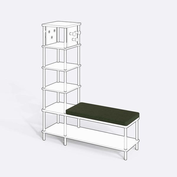 İmra Vestiyer Kılıfı - 120 x 38 (Süngerli), Keten Yeşil kumaş kılıf, ürün çizimi üzerinde renk ve doku gösterimi