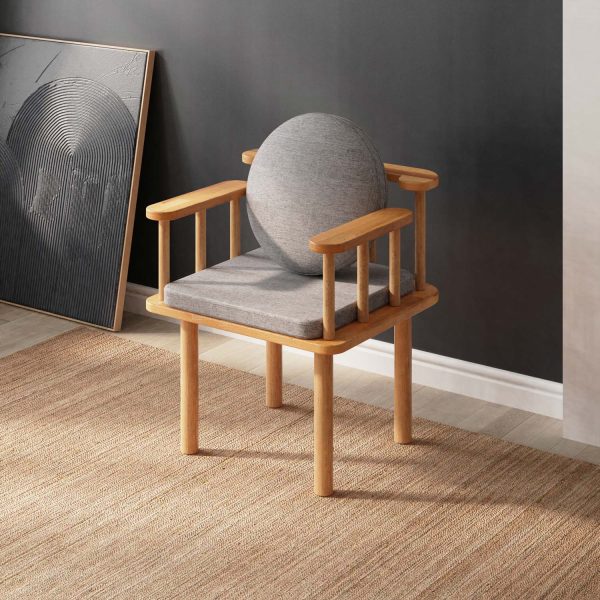 Lore Sandalye - Keten Gri