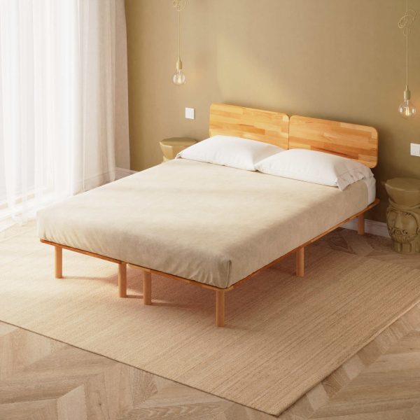 Nuala Çift Kişilik Karyola - Masif Kayın Ağacı Karyola | Demontha