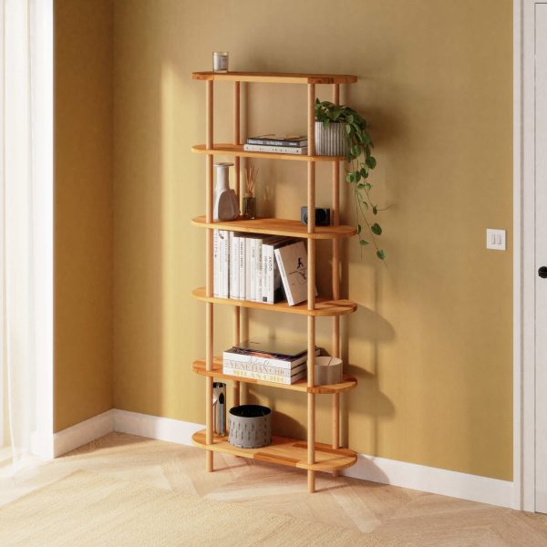 Kaer 6 Raflı Kitaplık - 80 x 28