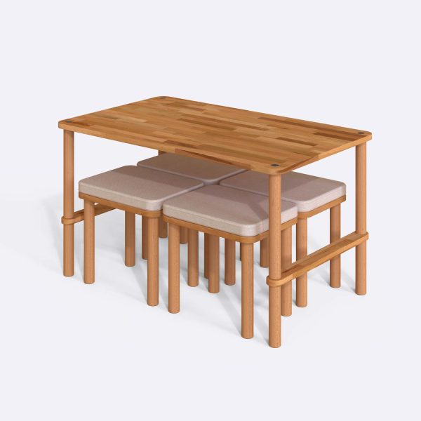 Alternative view of Reva Yemek Masası ve Tabure Takımı - 130 x 78