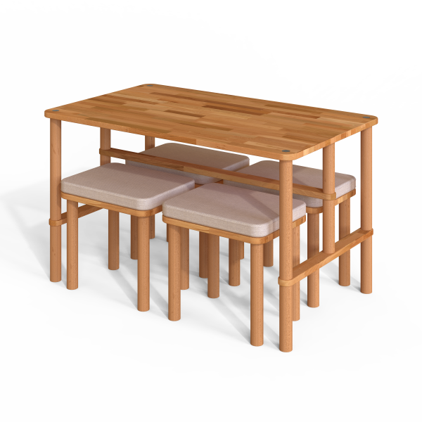 Alternative view of Reva Yemek Masası ve Tabure Takımı - 130 x 78