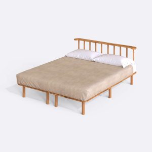 6245-2A Lore Çift Kişilik Karyola Detay - Masif Ahşap Karyola