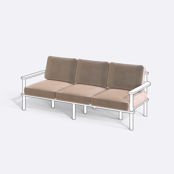 Bral Üçlü Koltuk Kılıfı (Süngerli)