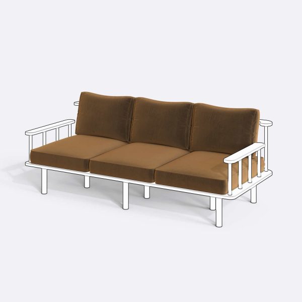 Lore - Camren Üçlü Koltuk Kılıfı (Süngerli)