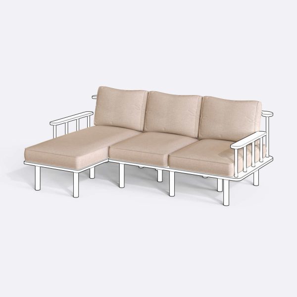 Lore İkili Sağ - Sol Köşe Koltuk Kılıfı (Süngerli)