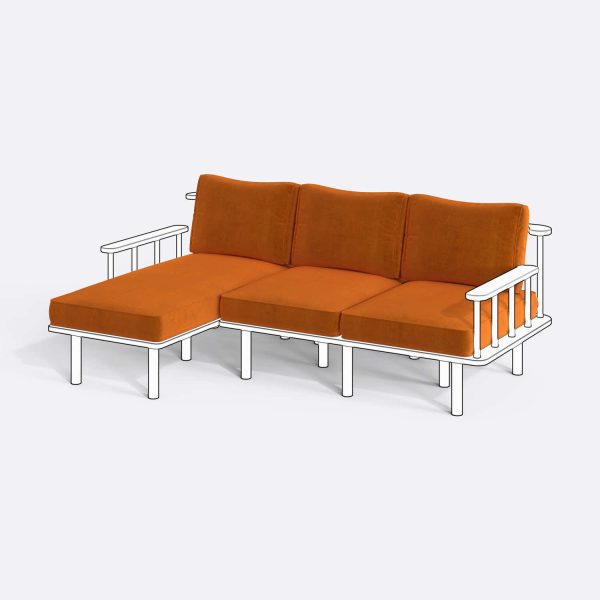 Lore İkili Sağ - Sol Köşe Koltuk Kılıfı (Süngersiz)