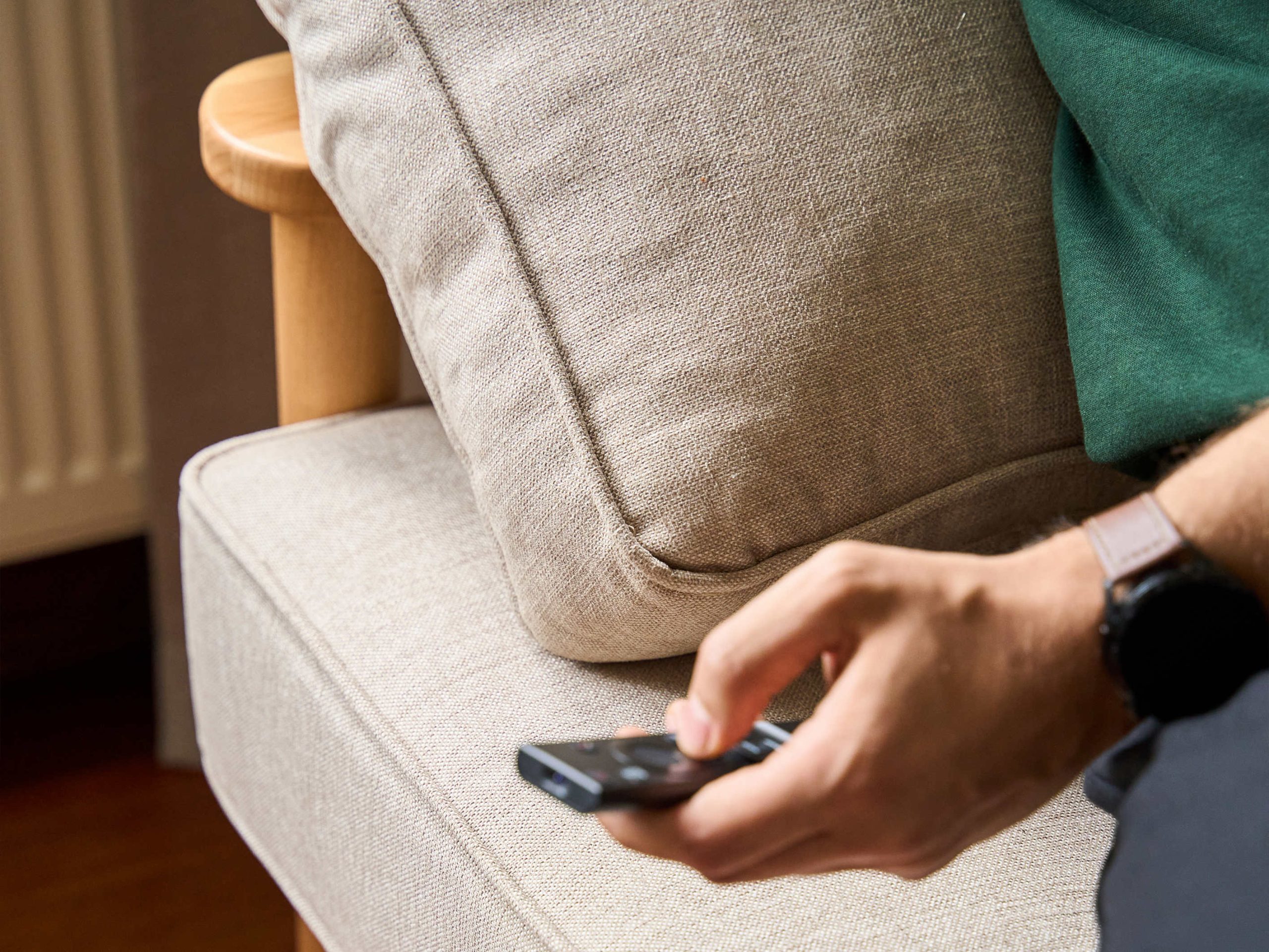 Masif kayın ağacı Bral üçlü koltuk ile oturma odası düzeni