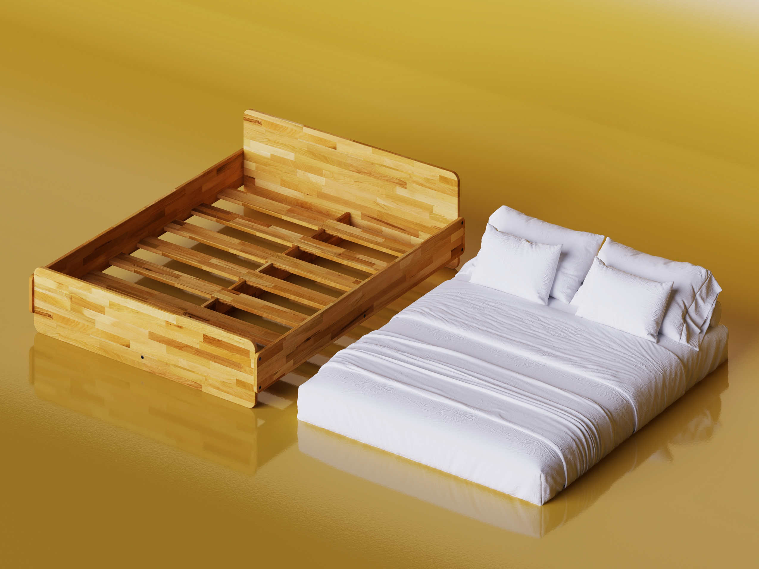 Rory karyola başlık tasarımı masif ahşap yatak odası