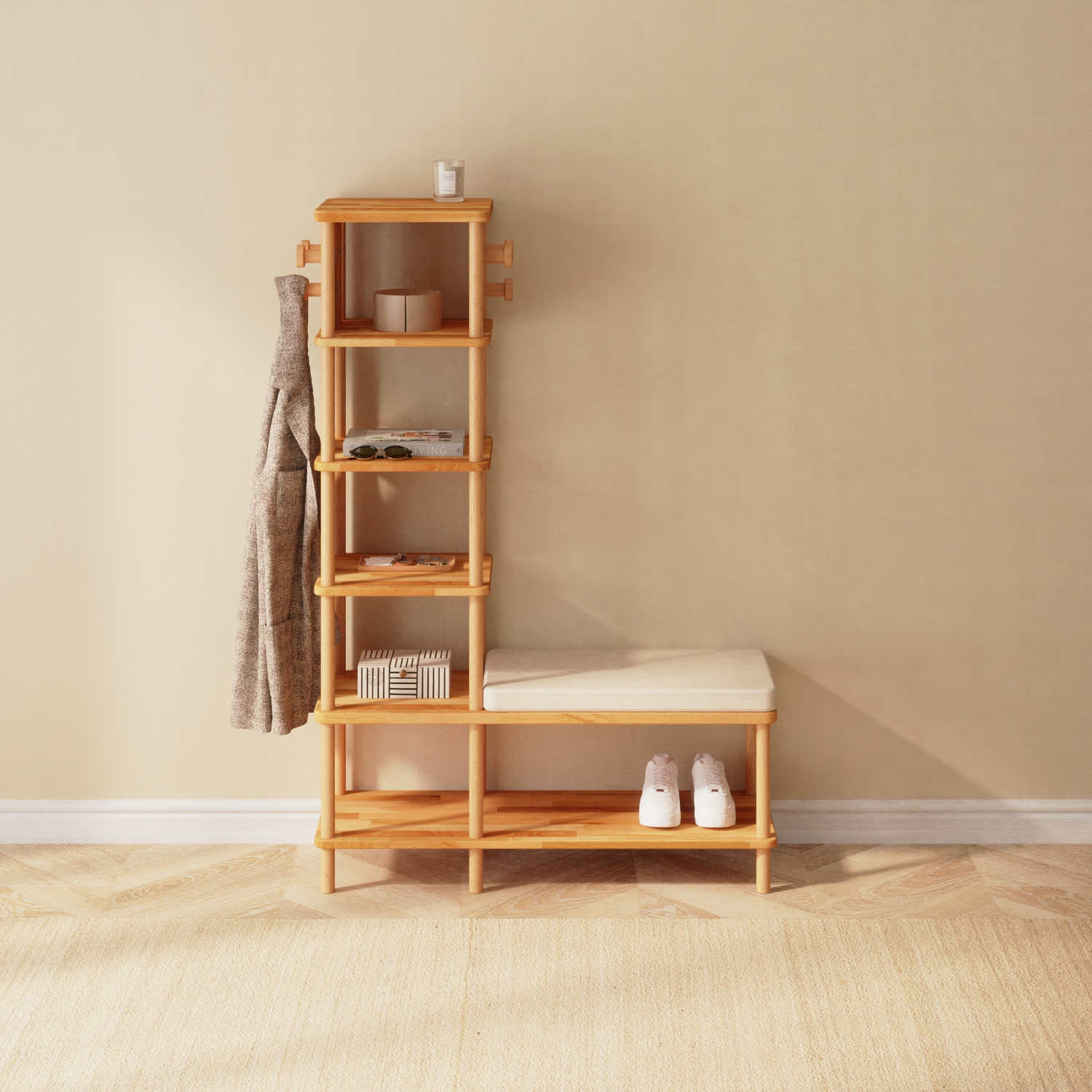 masif ahşap vestiyer